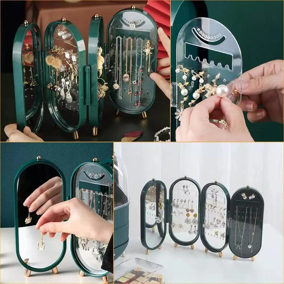 Foldable Jewellry Organizer With Mirror