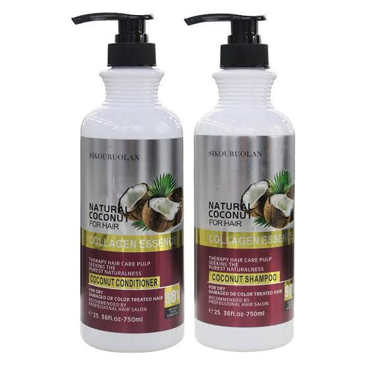 SIKOURUOLAN Natural Coconut Collagen Essence Hair Shampoo -750ml