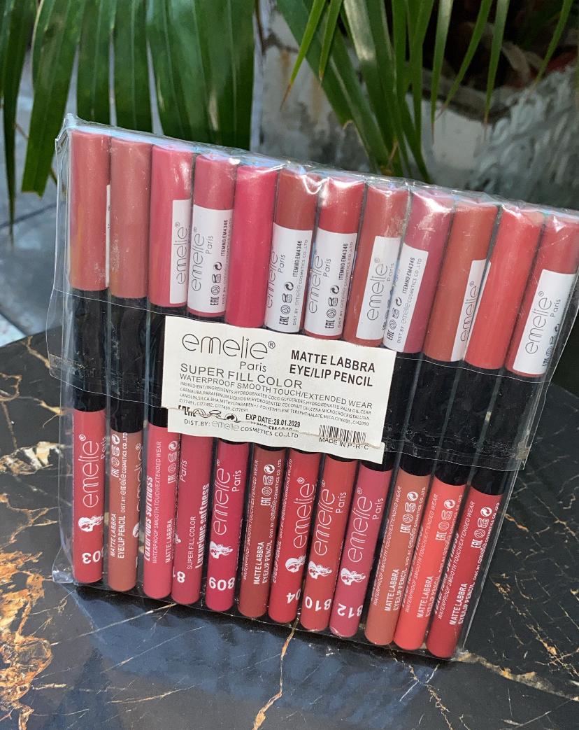 Emelie Soft Matte Lip Pencils (Set of 12)