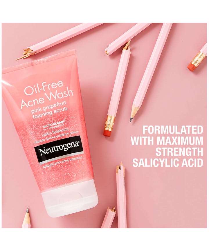 Neutrogena Oil-Free Acne Wash Pink Grapefruit Foaming Scrub-198ML