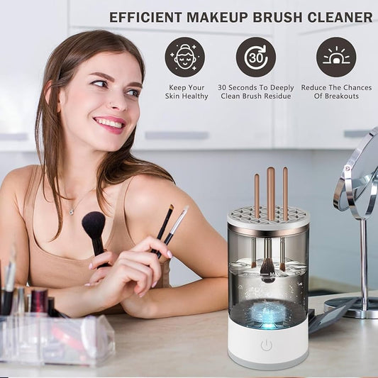 3-in-1 Automatic Makeup Brush Cleaning Drying Stand