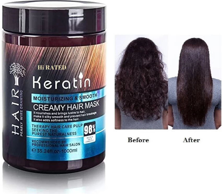 Argan Keratin Creamy Hair Mask Moisturizing & Smooth -1000ml