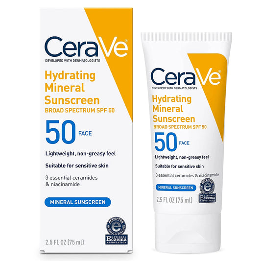 CeraVe Hydrating Mineral Sunscreen Spf 50- 75ml