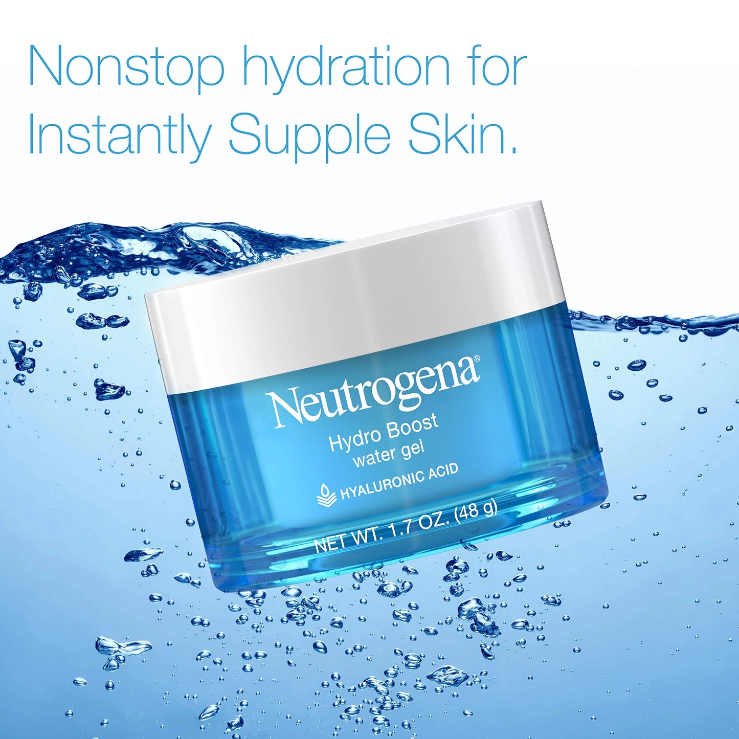 Neutrogena Hydro Boost Water Gel Face Moisturizer Cream Hyaluronic Acid-48g