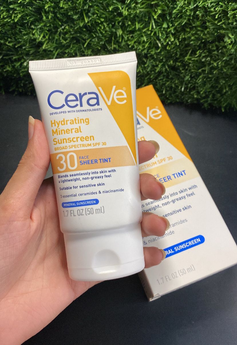 Cerave Hydrating Mineral Sunscreen SPF 30 Face Sheer Tint -50ml