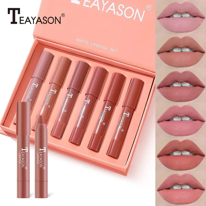 TEAYASON Lip Crayon Set (6pcs)