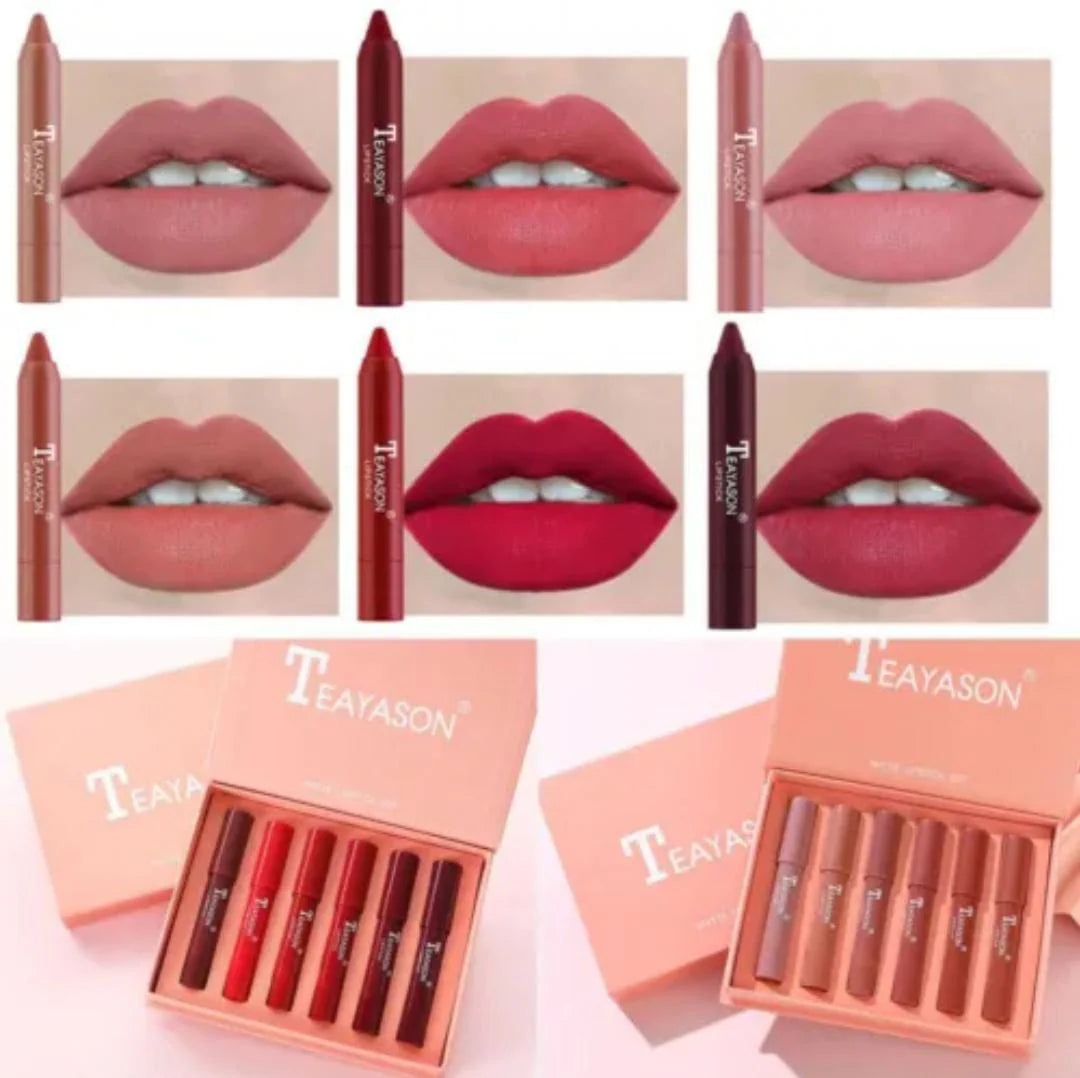 TEAYASON Lip Crayon Set (6pcs)