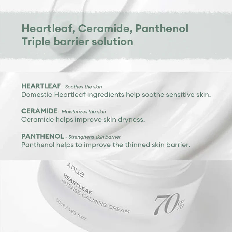 Anua – Heartleaf 70 Intense Calming Cream - 50ml