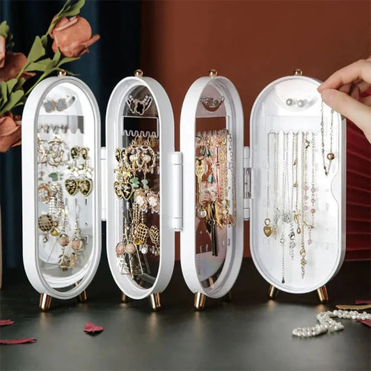 Foldable Jewellry Organizer With Mirror