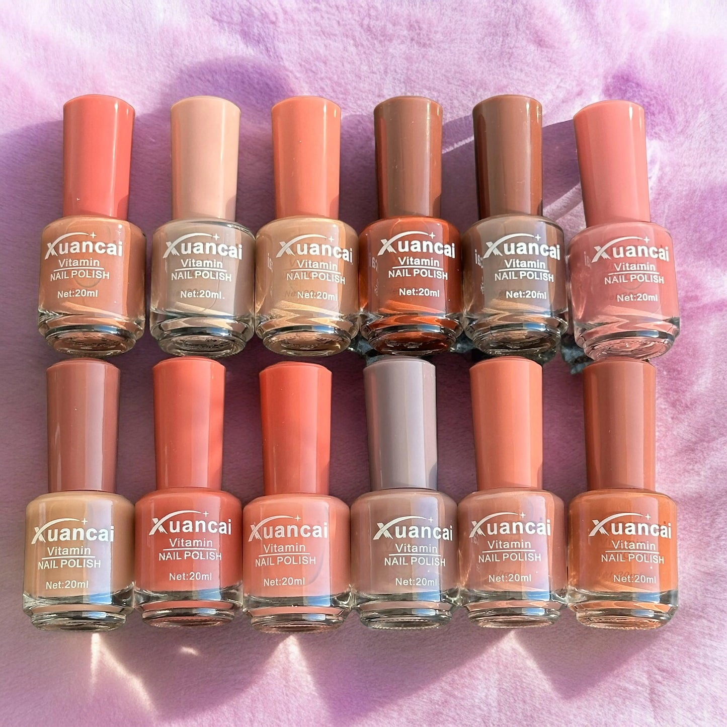 Xuancai Nude Colours Nail Polish (Set of 12)