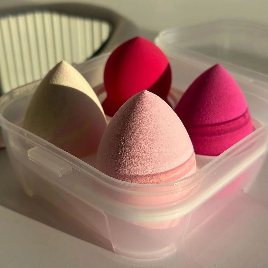 4pcs Blending Soft Face Sponge With Box Cosmetic Puff Soft Makeup Sponge