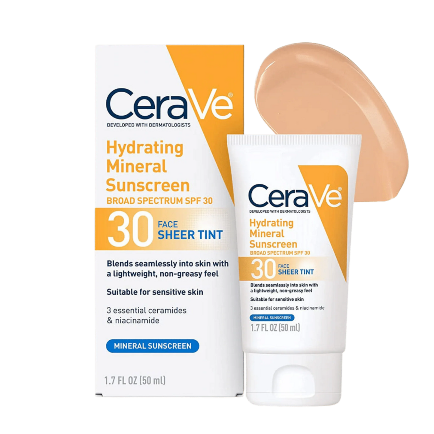 Cerave Hydrating Mineral Sunscreen SPF 30 Face Sheer Tint -50ml