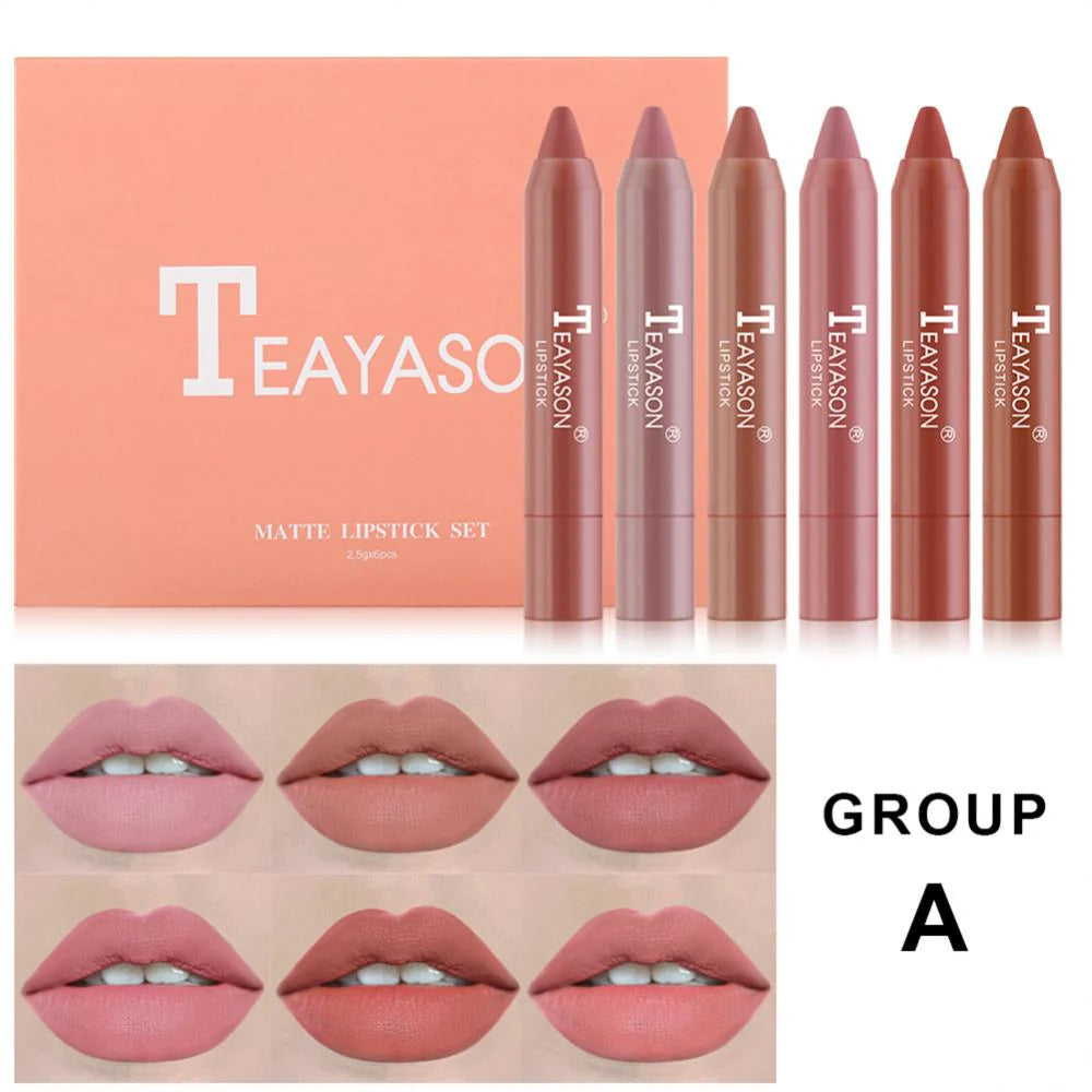 TEAYASON Lip Crayon Set (6pcs)