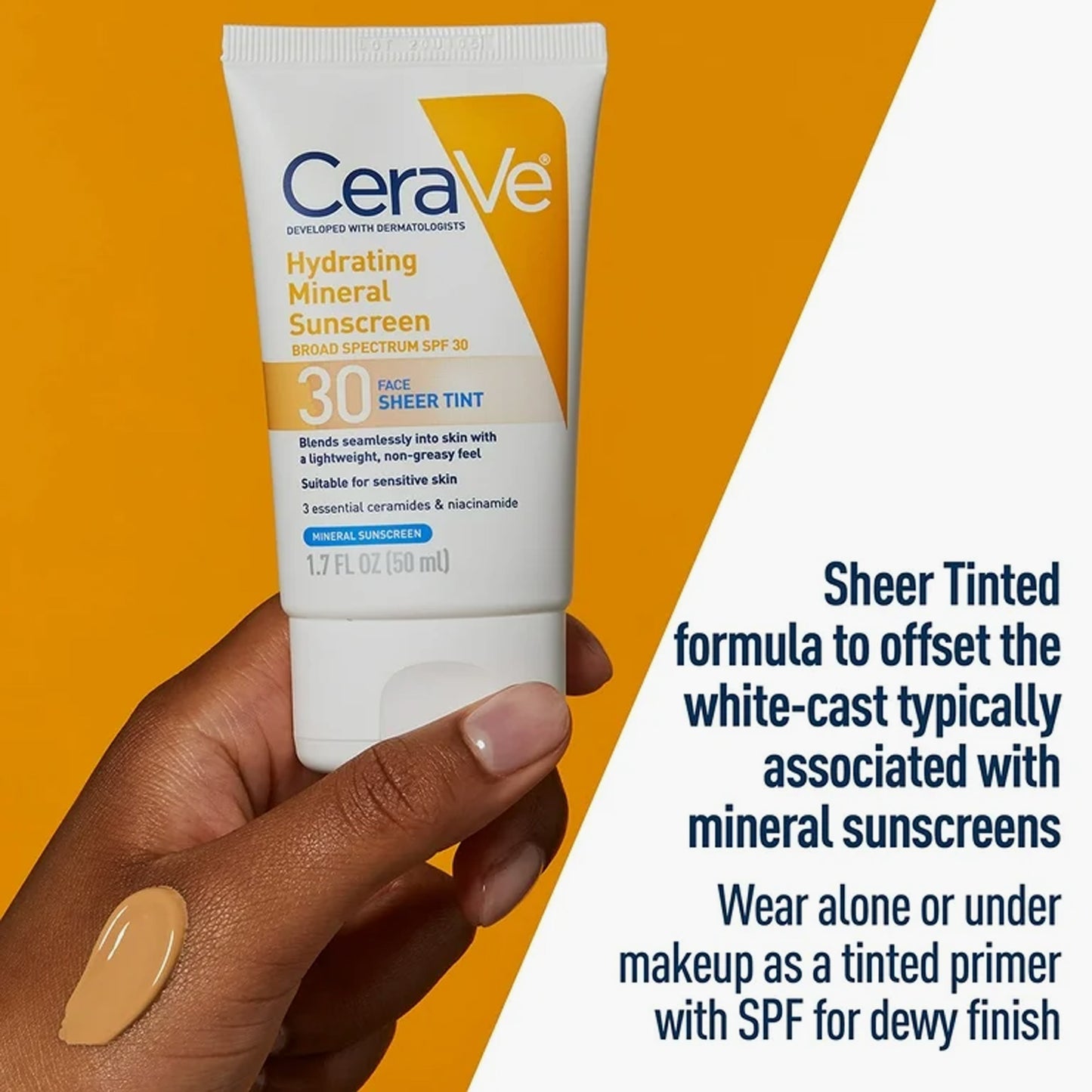 Cerave Hydrating Mineral Sunscreen SPF 30 Face Sheer Tint -50ml