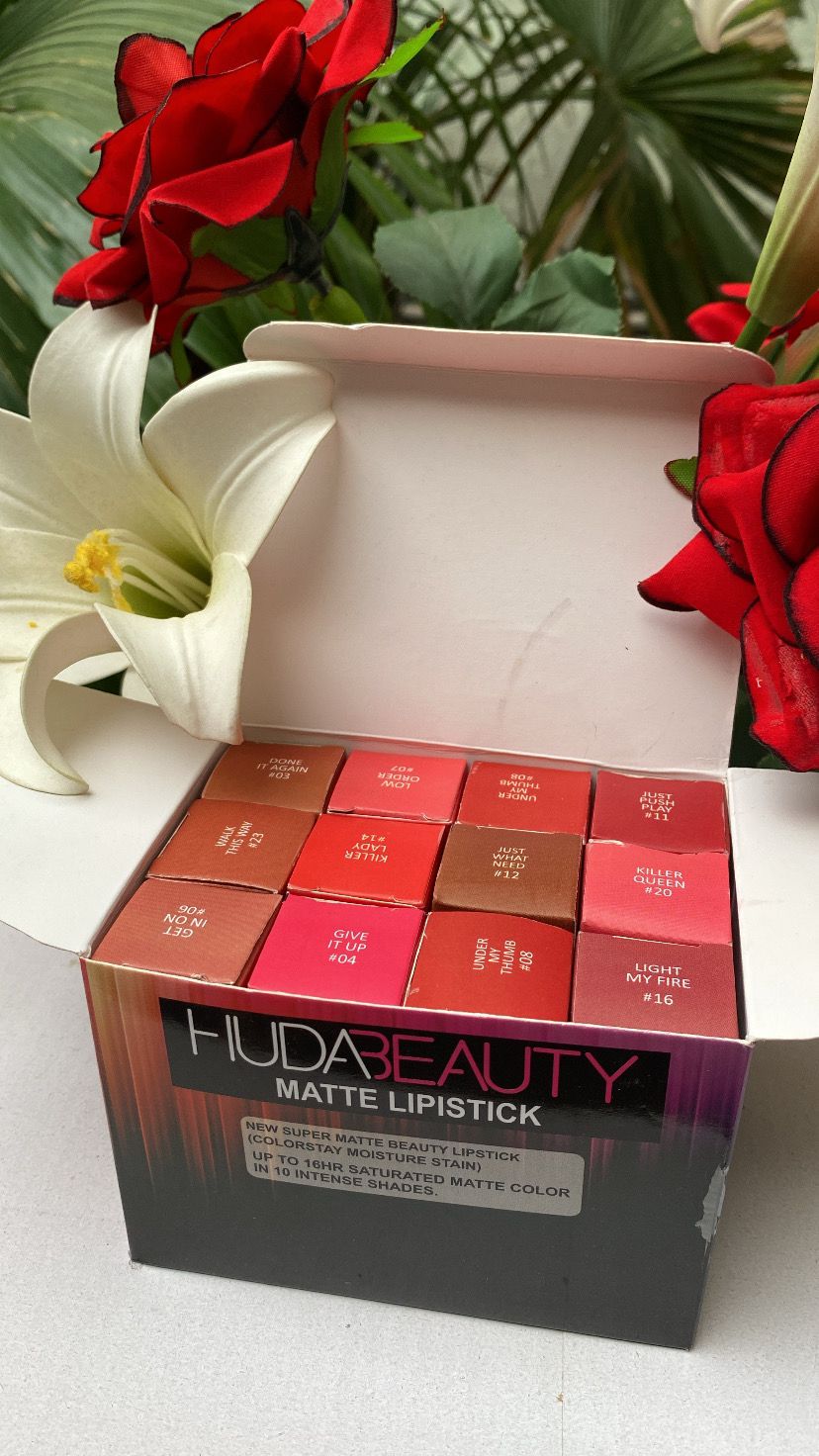 HUDABEAUTY MatteLipsticks (12PCS)