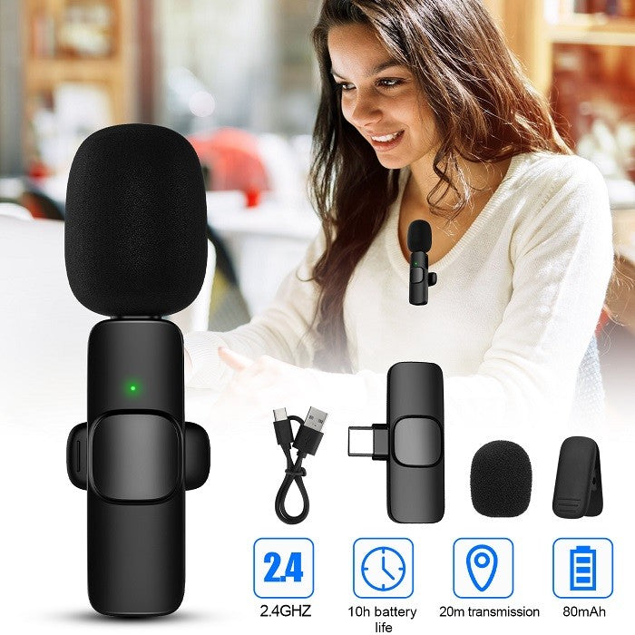 K11 Wireless Microphone Iphone/Android & Type C Supported